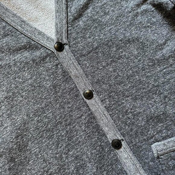 National Athletic Goods Cardigan Sweater Men 38 Two Toned Grey Preppy Collegiate - Picture 3 of 6